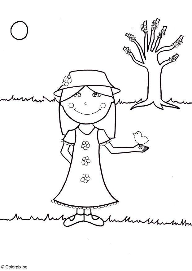 printemps Coloriage printemps