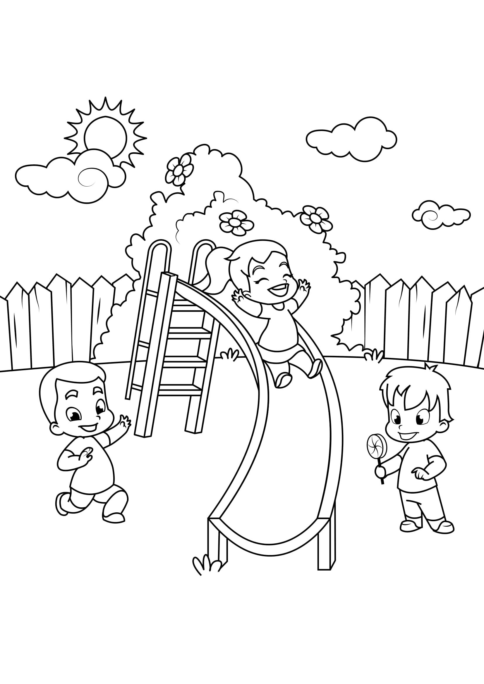 printemps dans le jardin Coloriage printemps dans le jardin