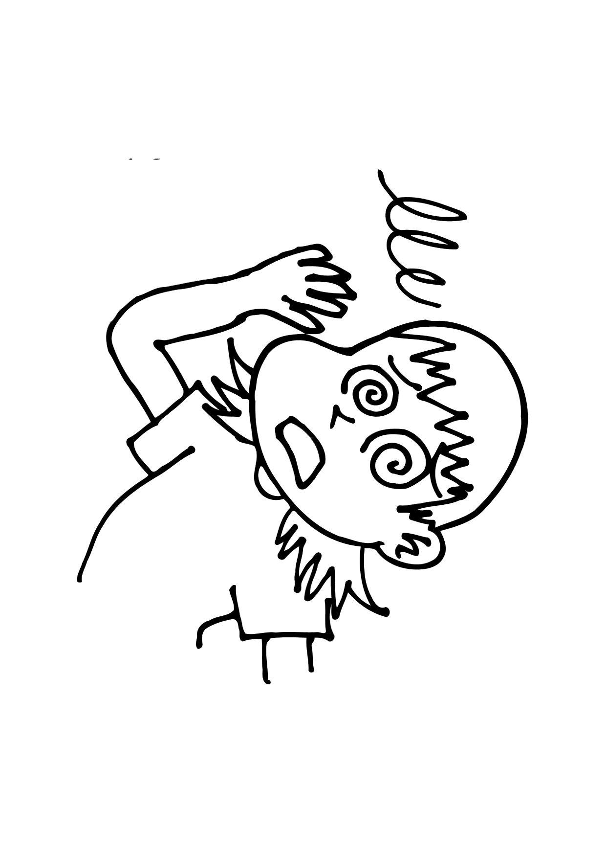 pris de vertige Coloriage pris de vertige