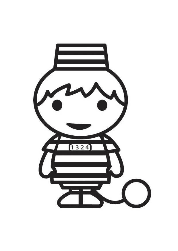 prisonnier Coloriage prisonnier