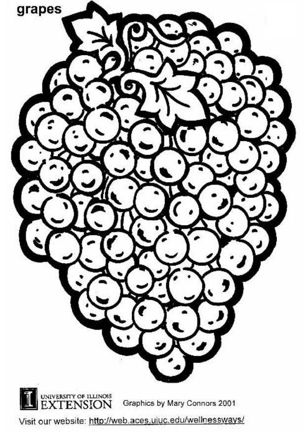 raisins Coloriage raisins