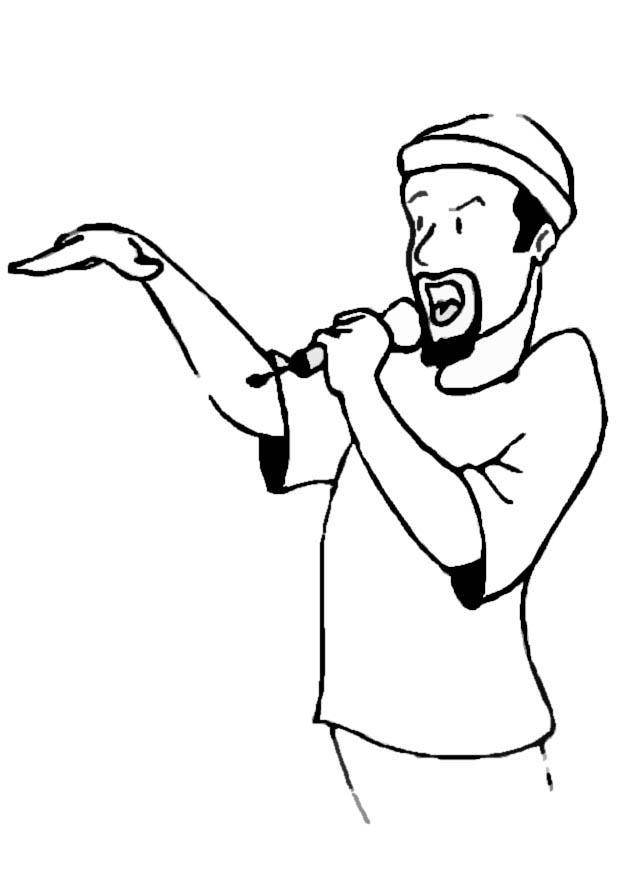 rappeur Coloriage rappeur
