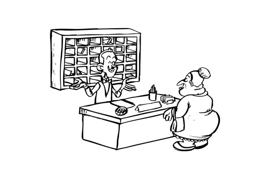 receptionniste Coloriage receptionniste