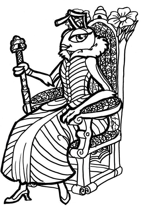 reine des abeilles Coloriage reine des abeilles