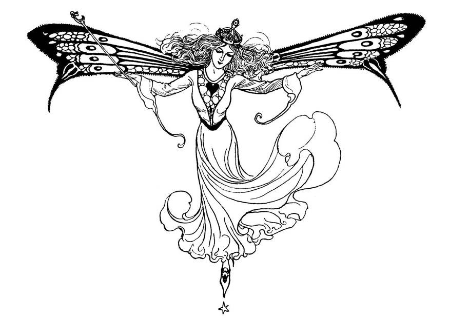 reine des elfes Coloriage reine des elfes