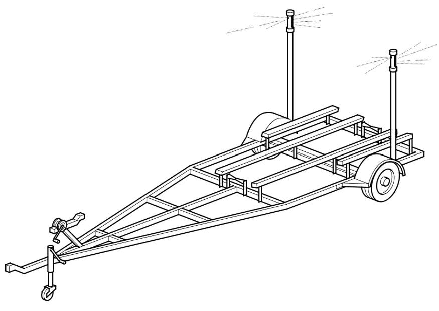 remorque pour bateau Coloriage remorque pour bateau
