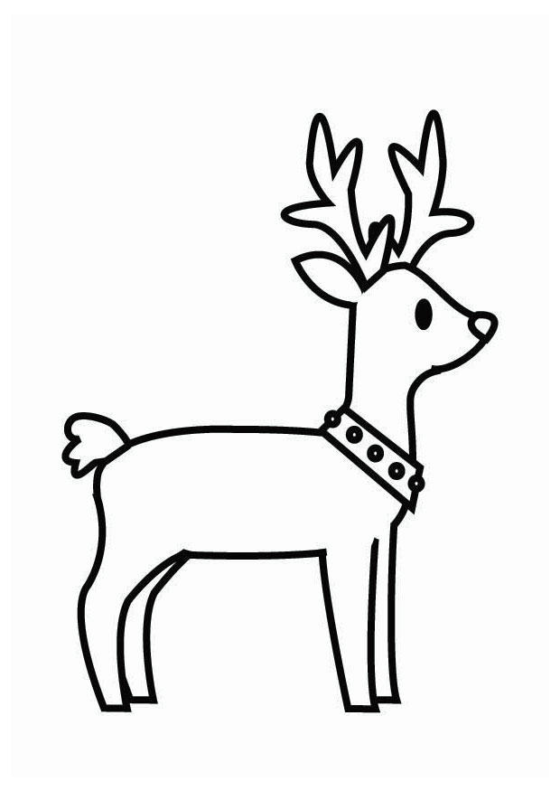 renne de noA«l Coloriage renne de noA«l