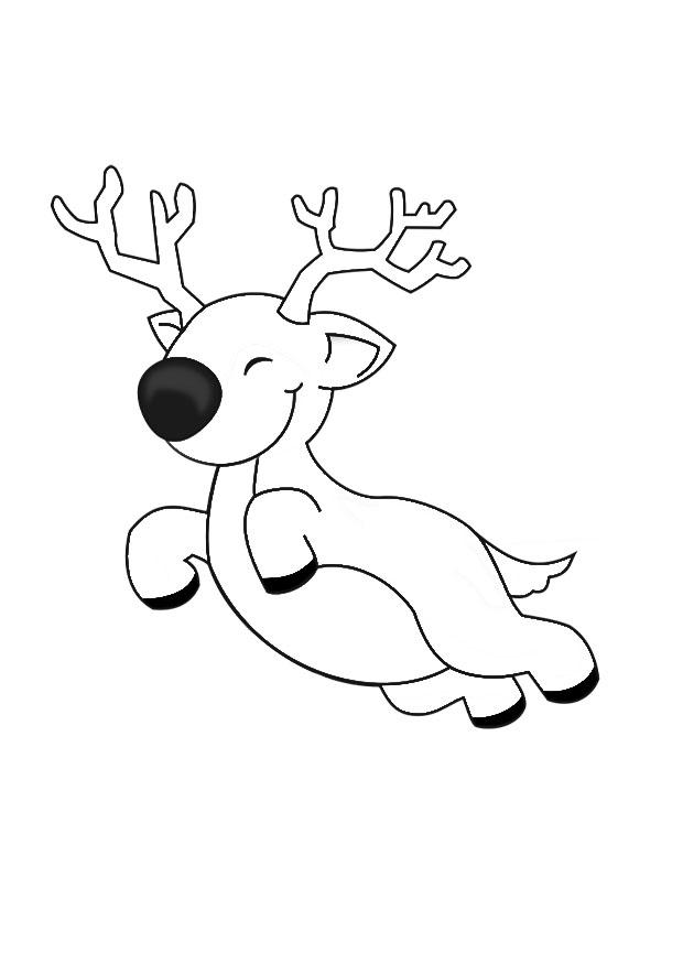 renne volant Coloriage renne volant