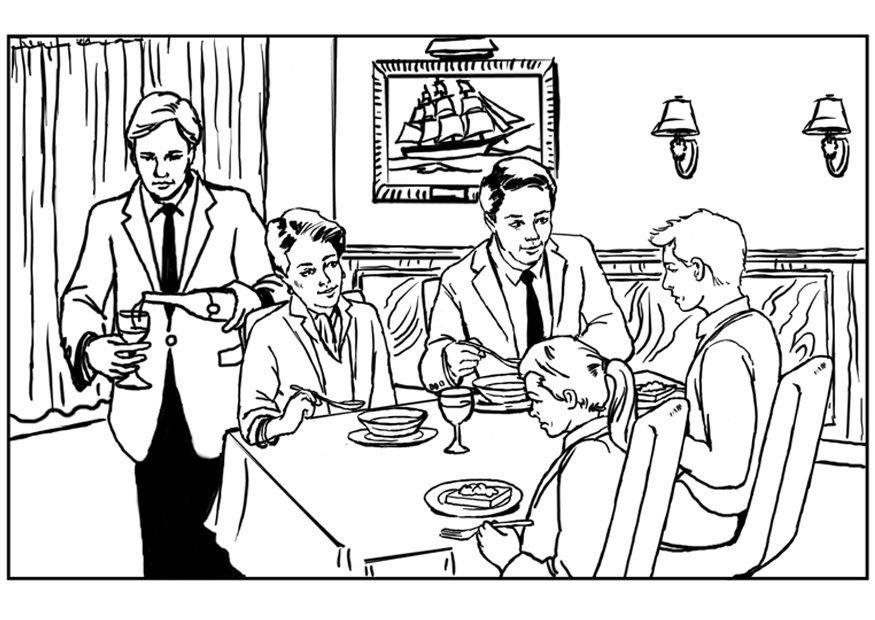 restaurant Coloriage restaurant