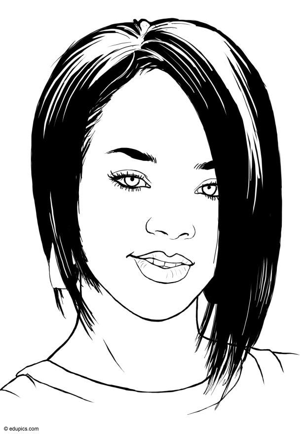 rihanna Coloriage rihanna