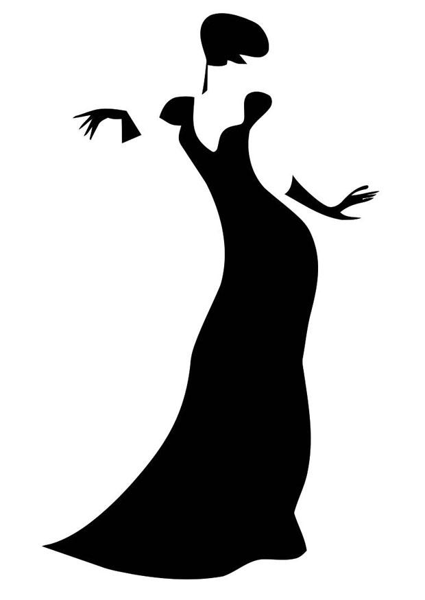 robe de soirA©e Coloriage robe de soirA©e