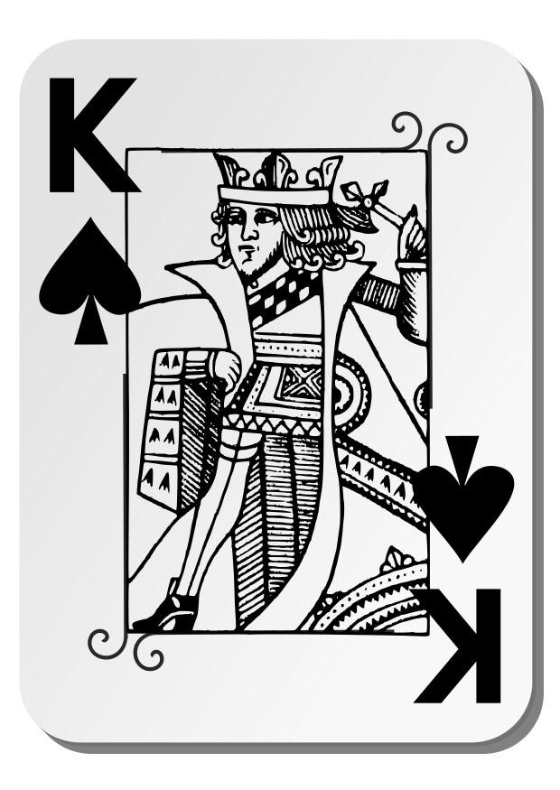 roi de pique Coloriage roi de pique