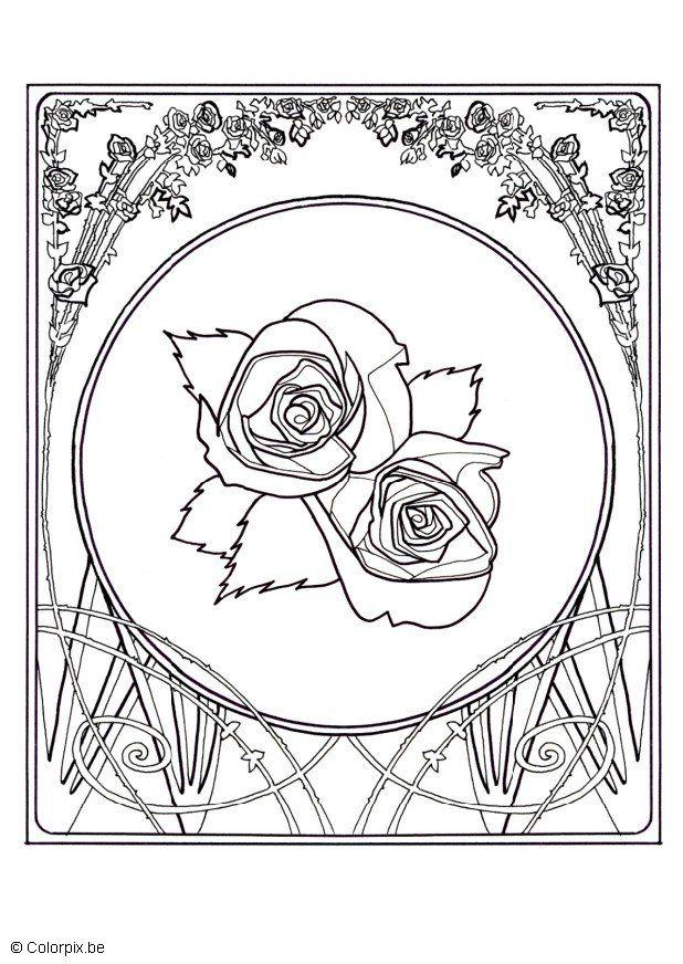 roses Coloriage roses