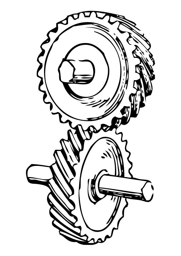 roue dentA©e Coloriage roue dentA©e