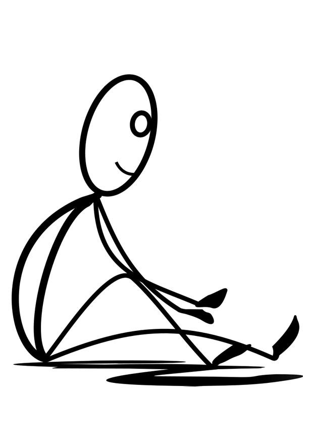 sasseoir Coloriage sasseoir