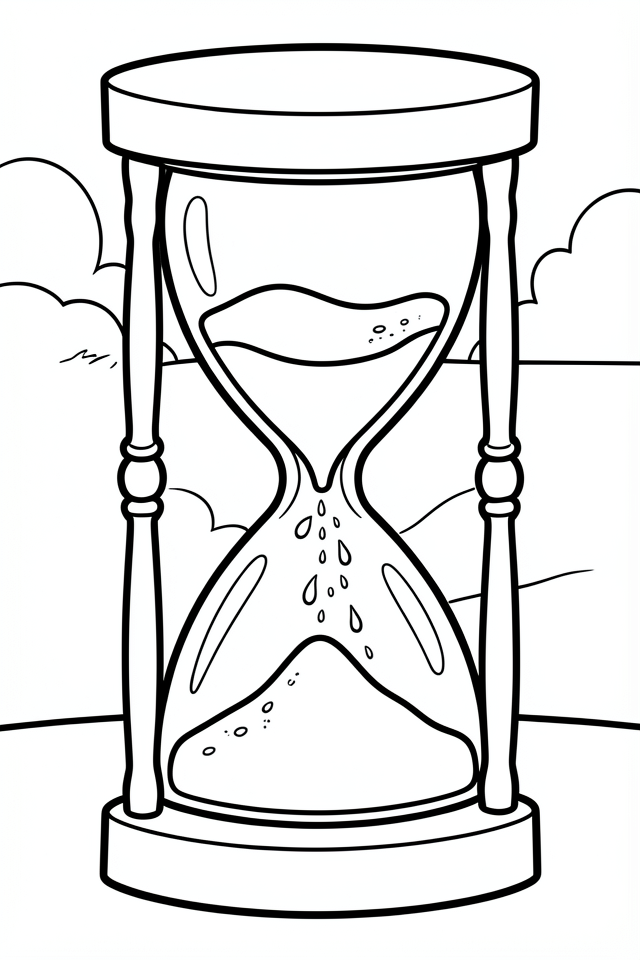 sablier Coloriage sablier