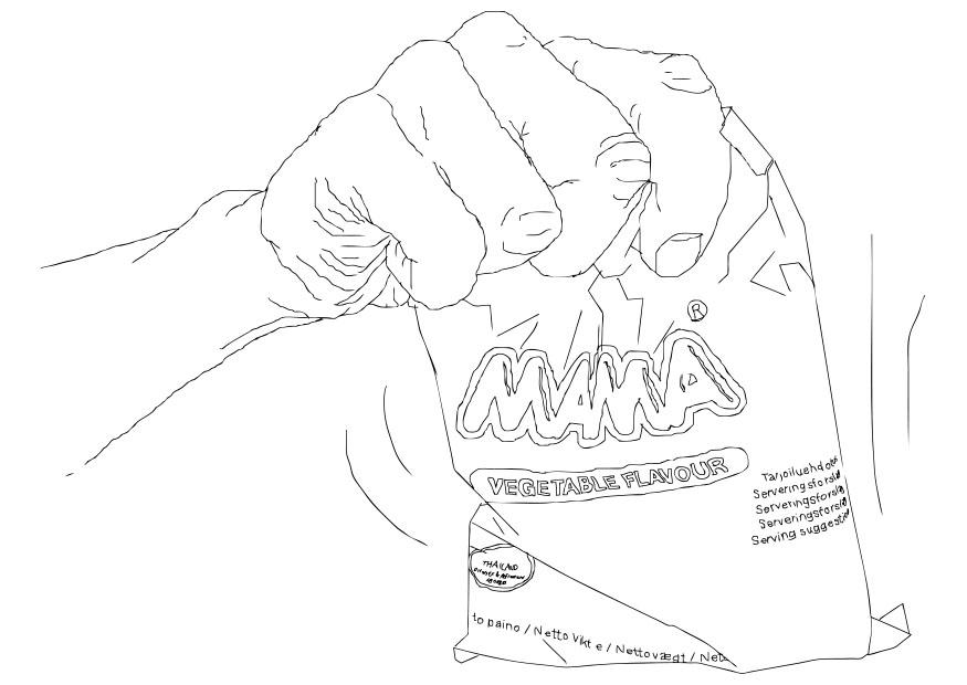 sac de chips Coloriage sac de chips
