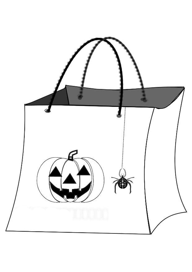 sachet dhalloween Coloriage sachet dhalloween