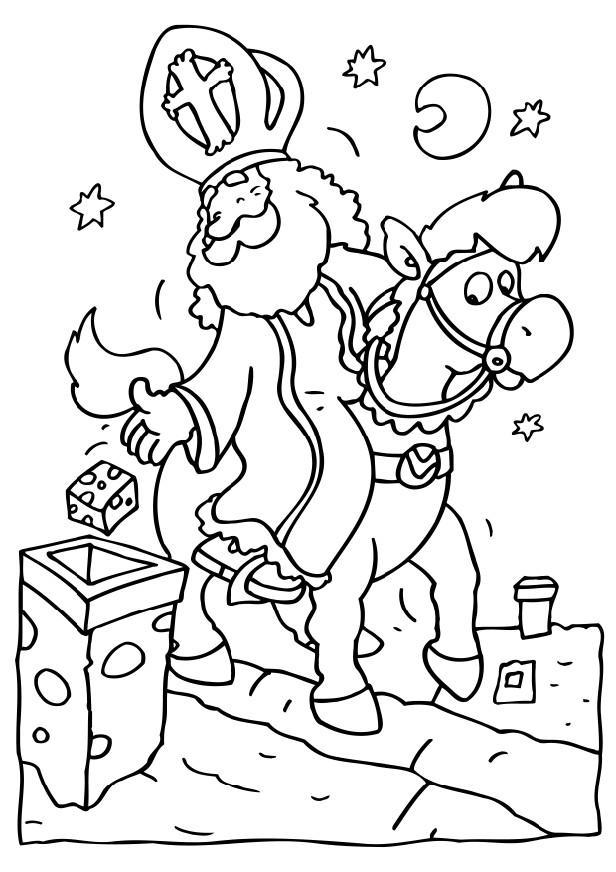 saint nicolas Coloriage saint nicolas