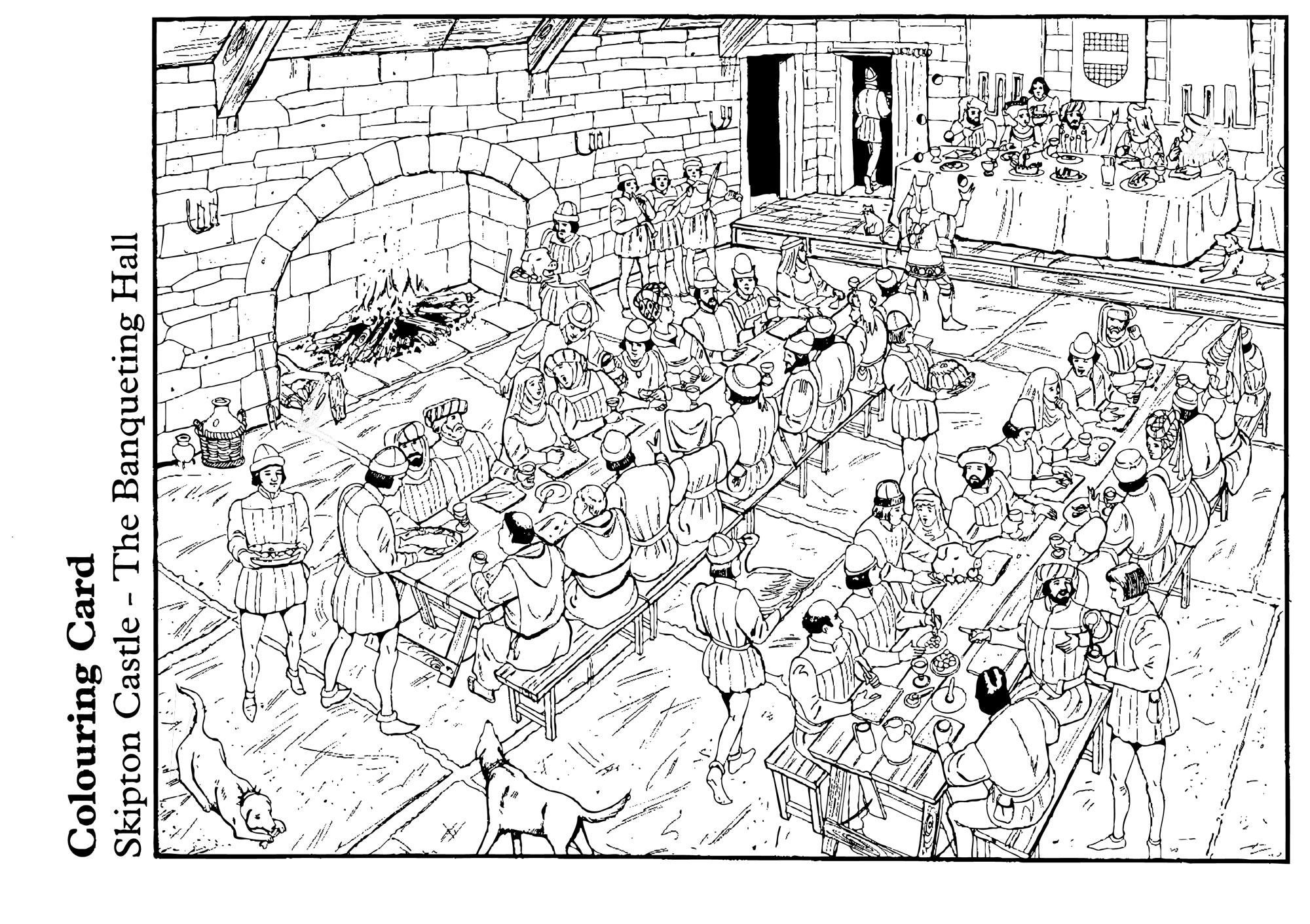 salle de banquets Coloriage salle de banquets