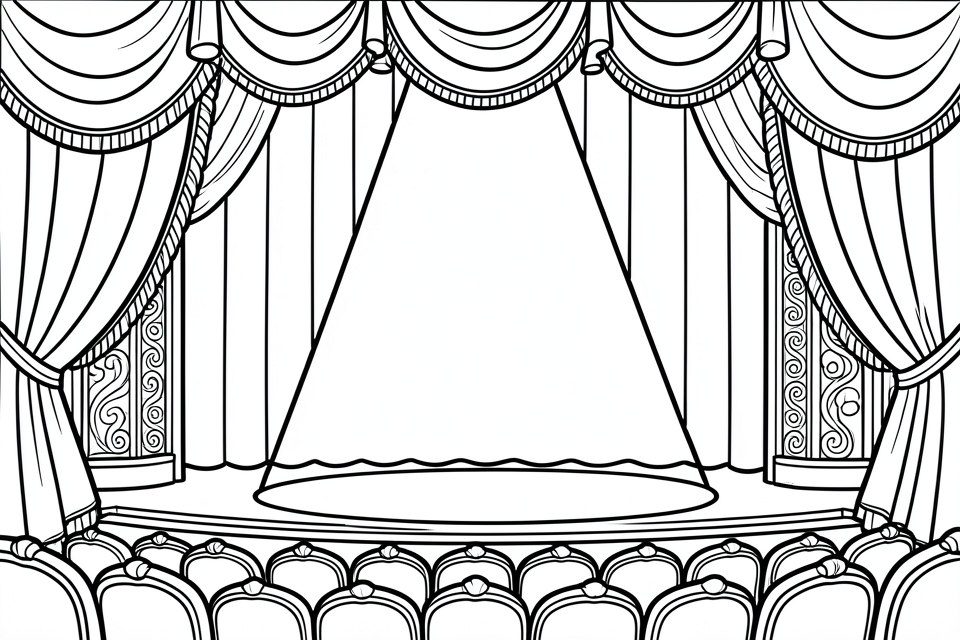 Coloriage salle de thA©A¢tre