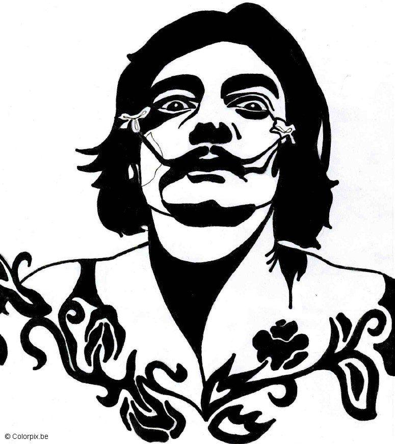 salvador dalA Coloriage salvador dalA