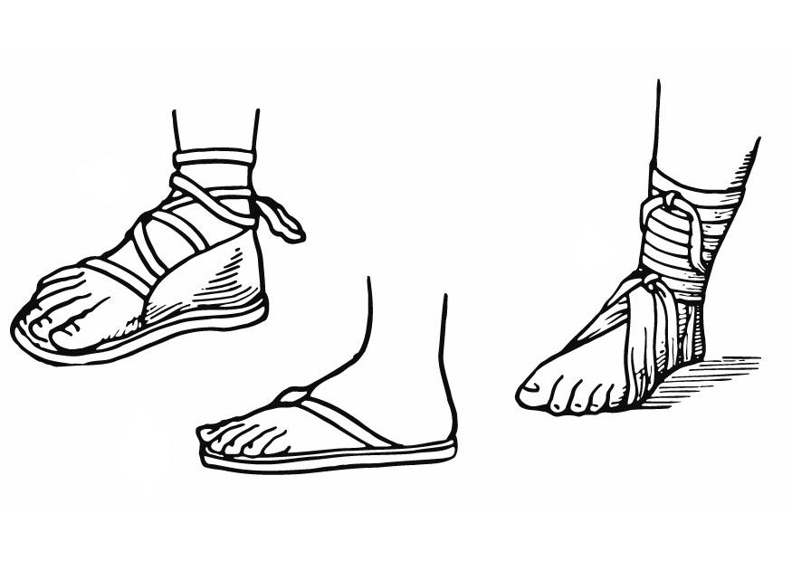 sandales Coloriage sandales