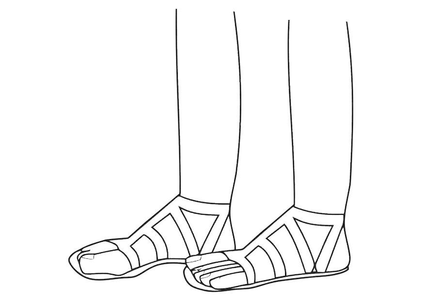 sandales Coloriage sandales