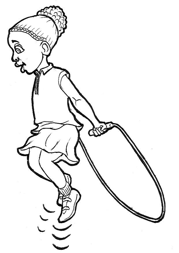 sauter A la corde Coloriage sauter A la corde