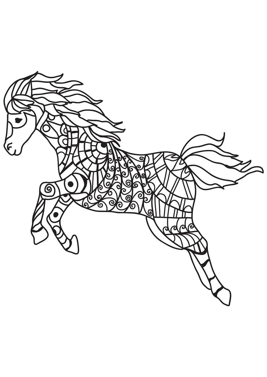 sauts A cheval Coloriage sauts A cheval