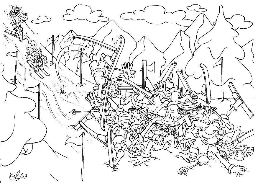 scouts en camp dhiver 2 Coloriage scouts en camp dhiver 2