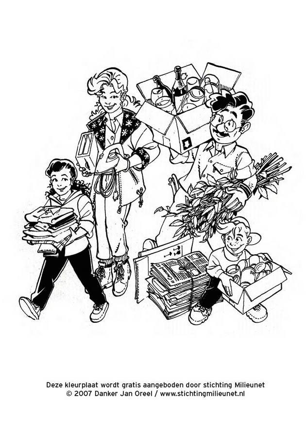 se dA©barasser de dA©chets Coloriage se dA©barasser de dA©chets