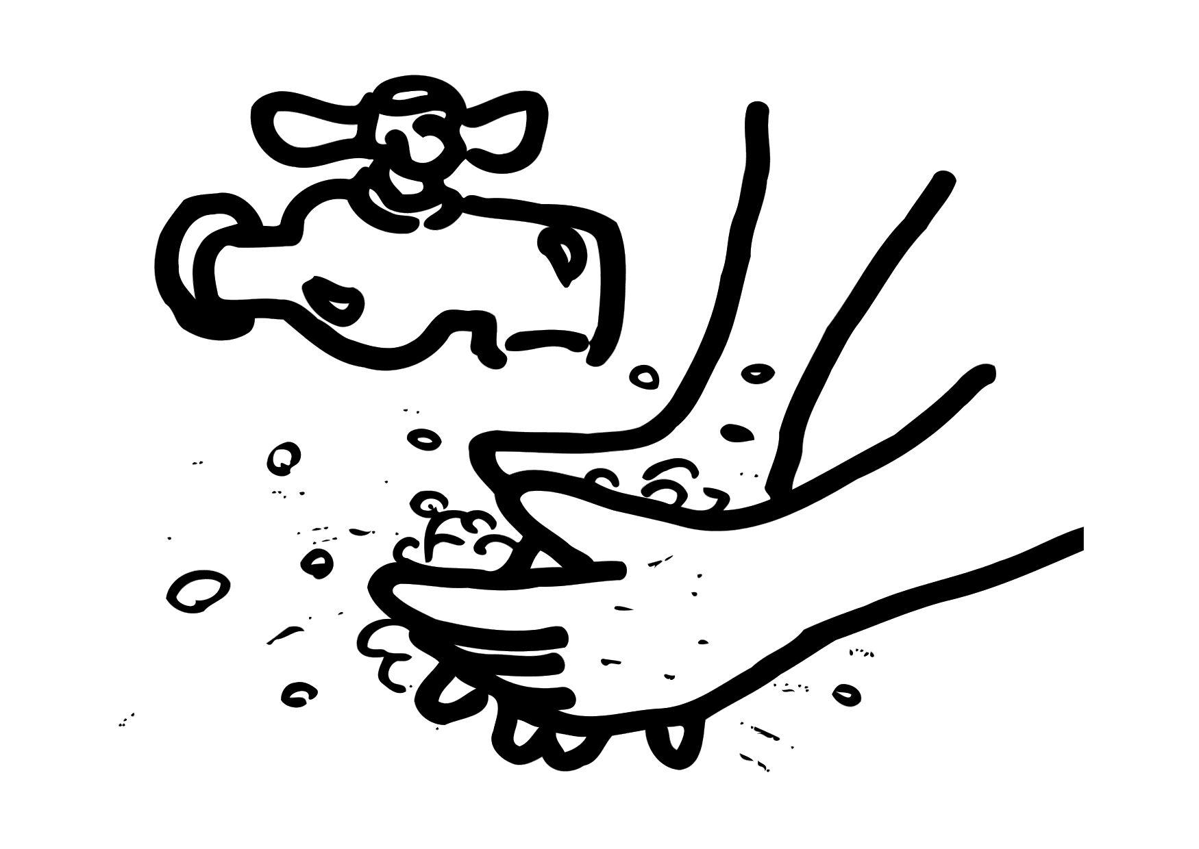 se laver les mains Coloriage se laver les mains