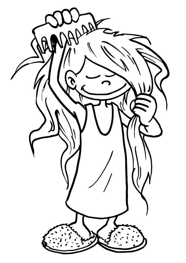 se peigner Coloriage se peigner