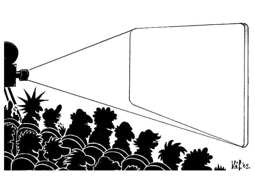sA©ance de cinA©ma blanc Coloriage sA©ance de cinA©ma blanc