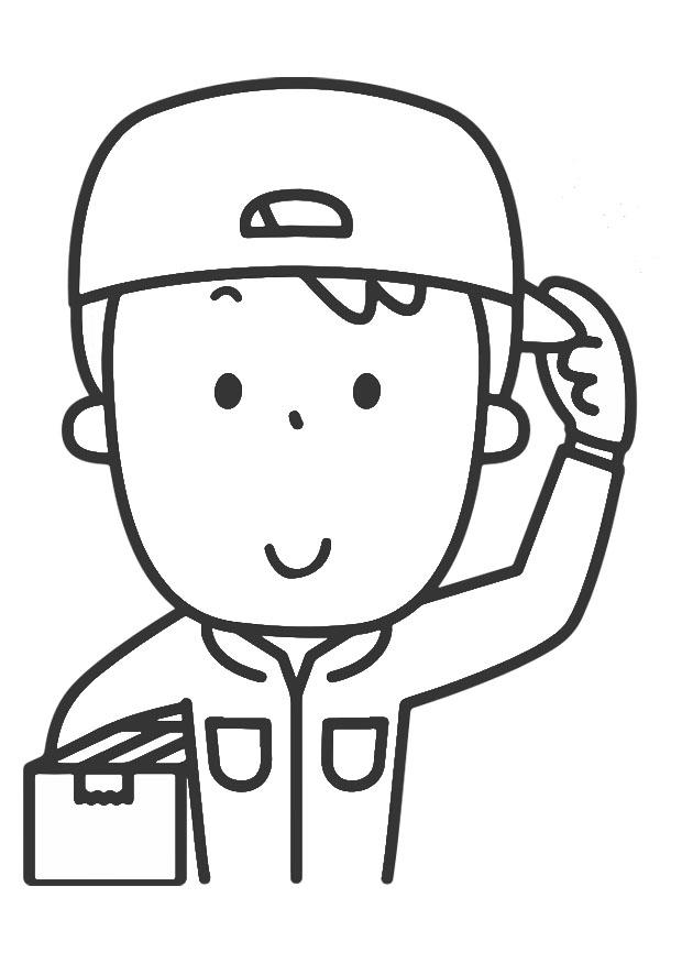 service de colis Coloriage service de colis