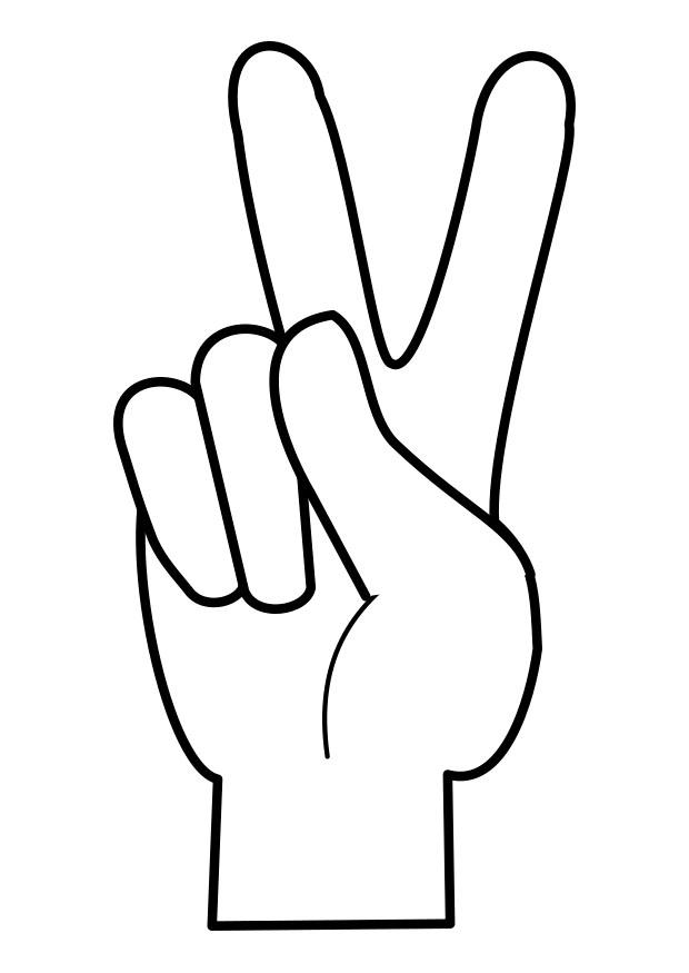 signe de paix Coloriage signe de paix