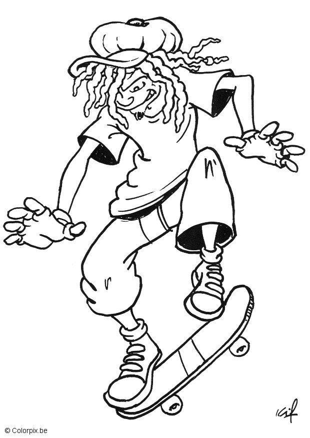 skateur Coloriage skateur