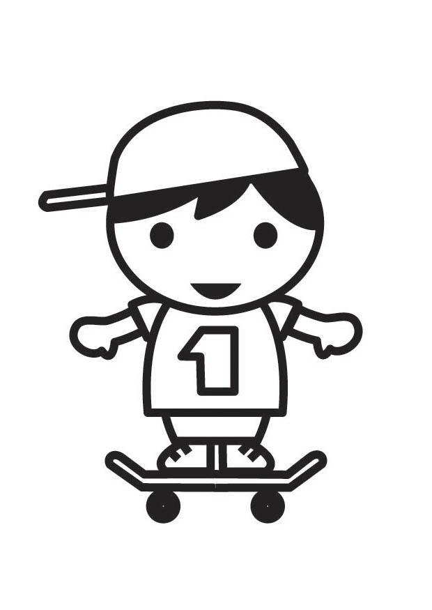 skateur Coloriage skateur