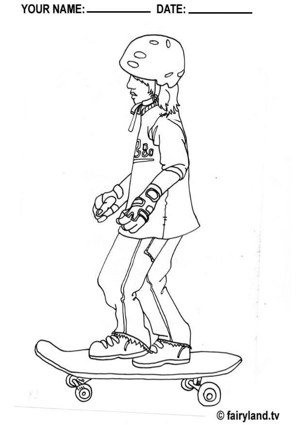 skatteur Coloriage skatteur