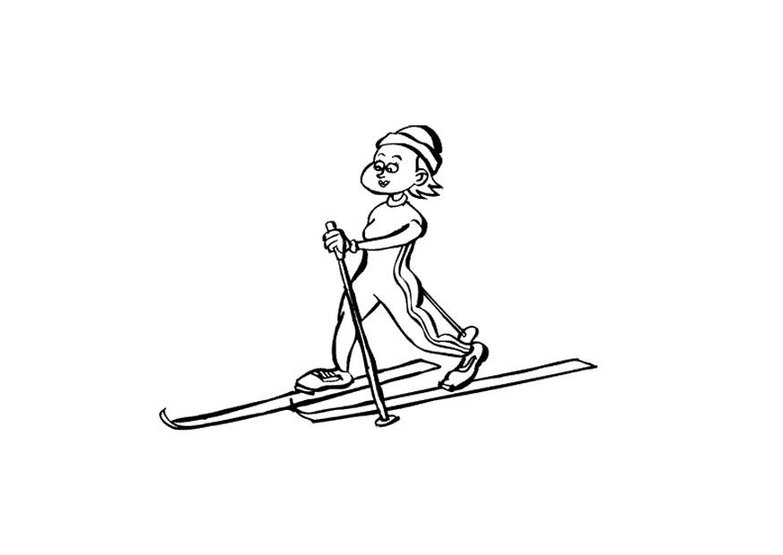 ski de fond Coloriage ski de fond
