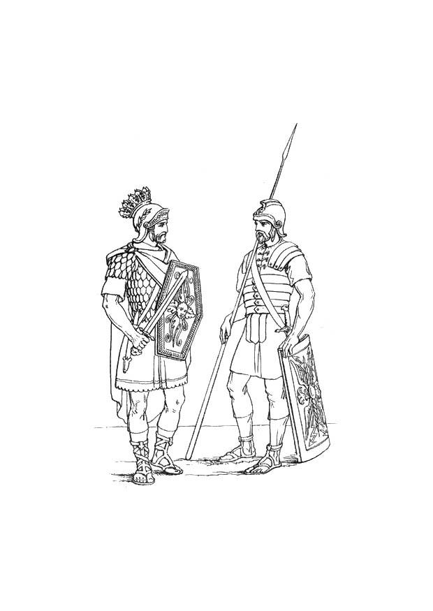 soldat anglais de larmA©e romaine Coloriage soldat anglais de larmA©e romaine