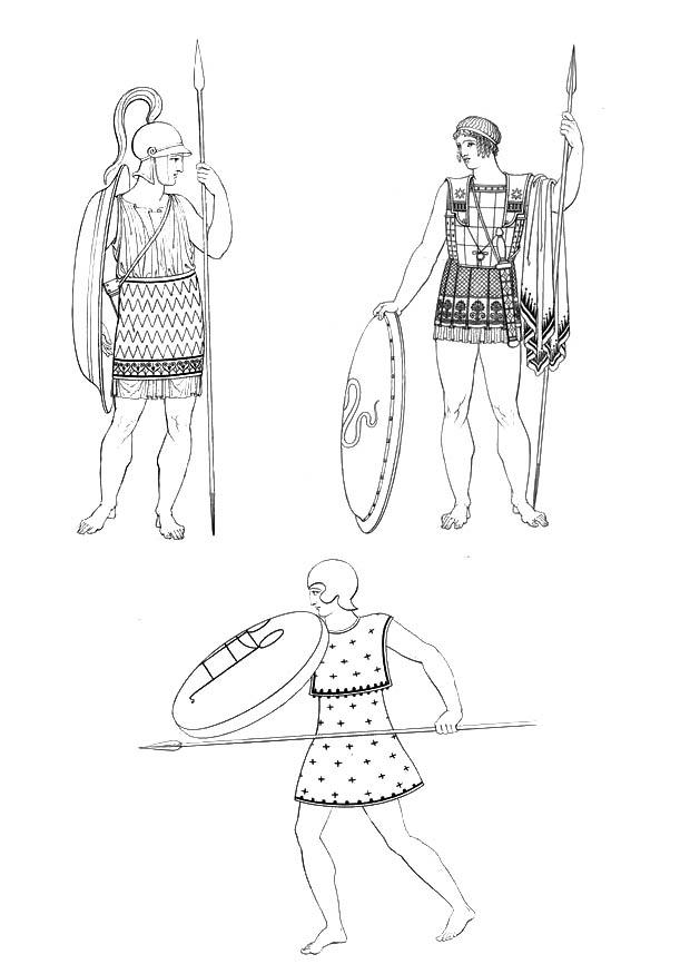 soldat grec Coloriage soldat grec