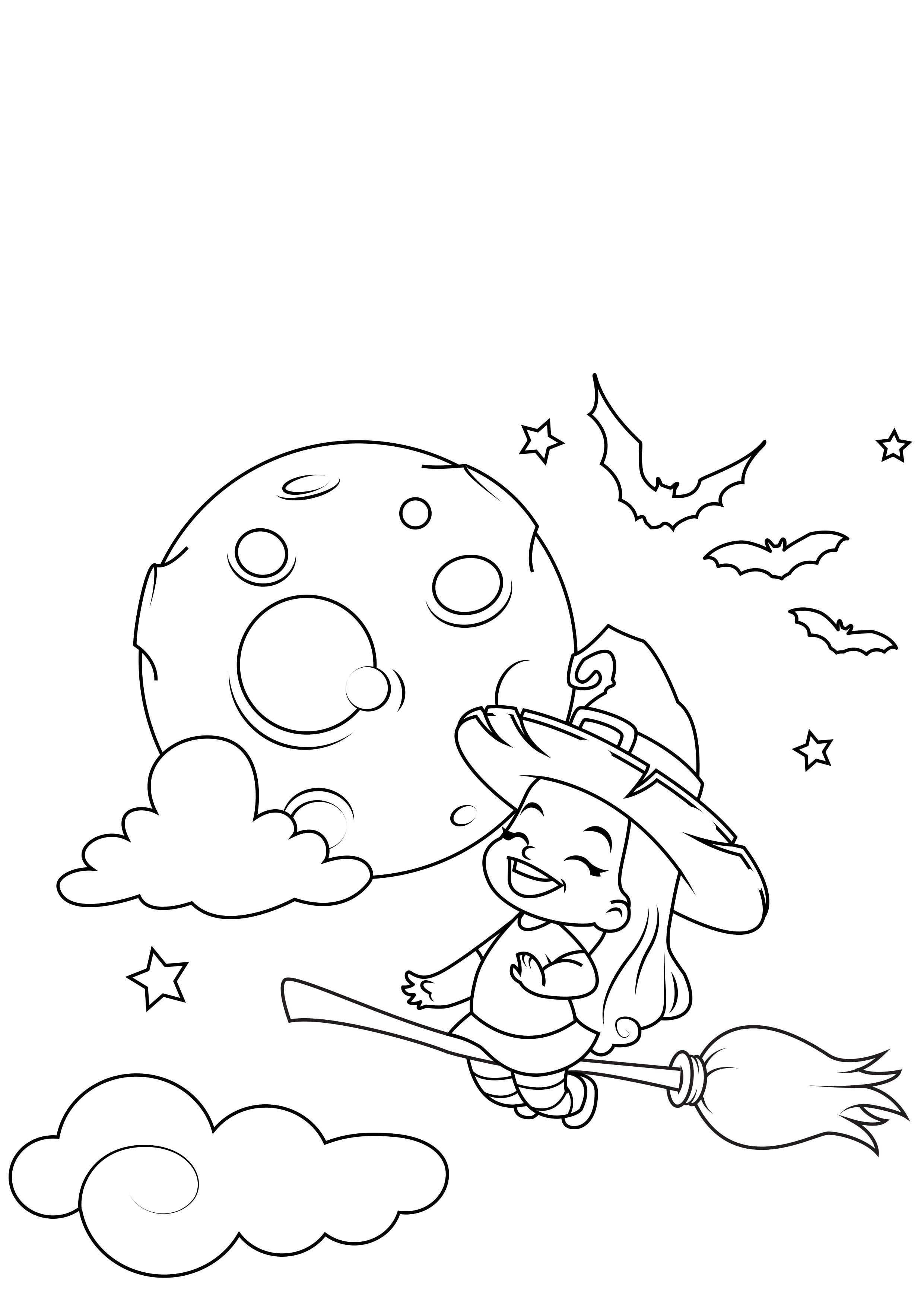 sorciA¨re d'halloween Coloriage sorciA¨re d'halloween