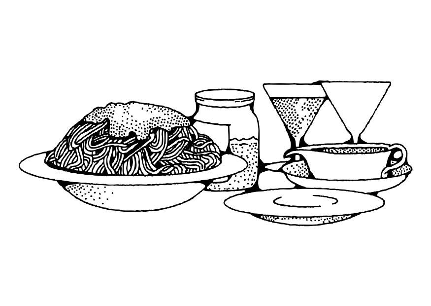 spaghettis Coloriage spaghettis
