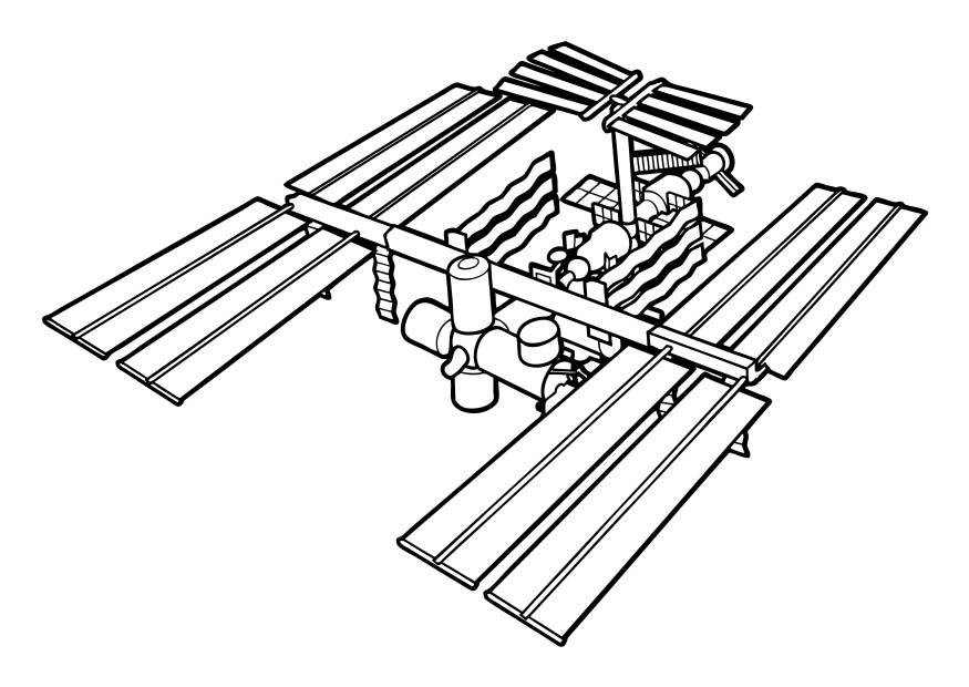 station spatiale Coloriage station spatiale