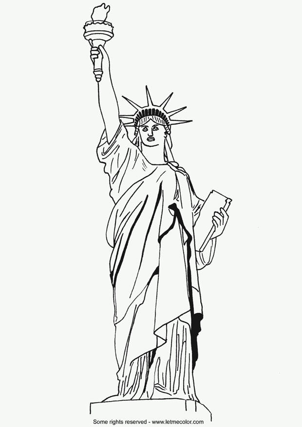 statue de la libertA© Coloriage statue de la libertA©