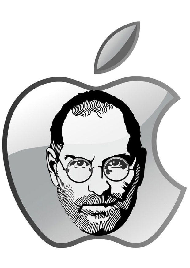 steve jobs - apple Coloriage steve jobs - apple