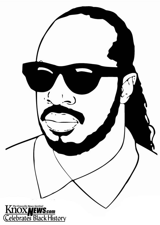 stevie wonder Coloriage stevie wonder