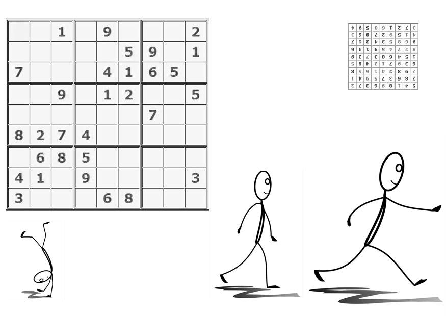 sudoku - faire du sport Coloriage sudoku - faire du sport